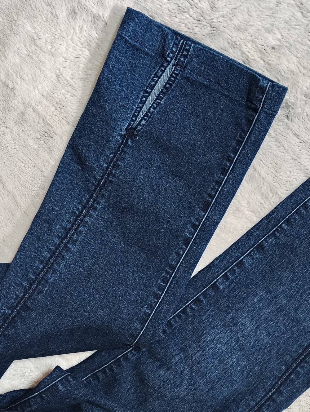 Free People Slim Flare Jeans Front Slit Dark Wash Women's 28 Bohemian Hippie - Picture 10 of 10